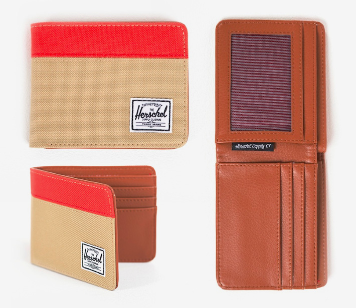 Herschel Supply peněženka khaki, červená