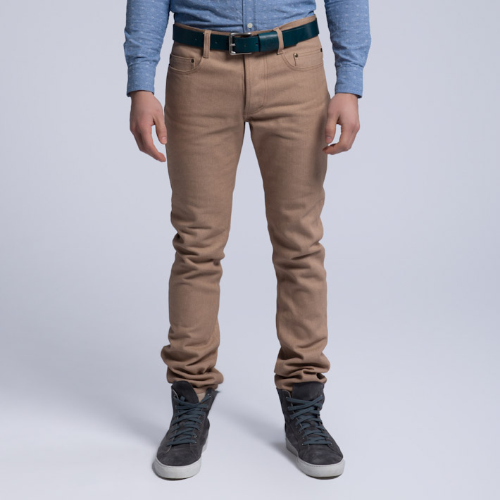 Outclass pánské kalhoty bronzové barvy