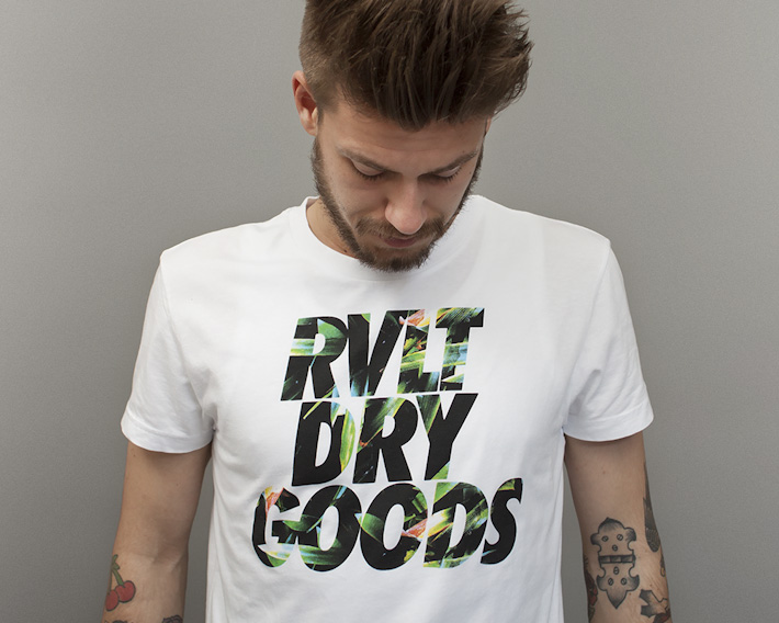 RVLT/Revolution, pánské bílé tričko s potiskem