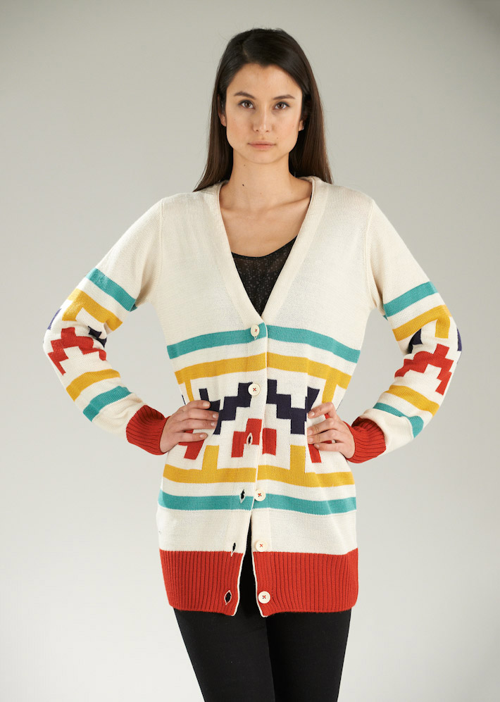 Supremebeing dámský dlouhý pletený svetr se vzorem