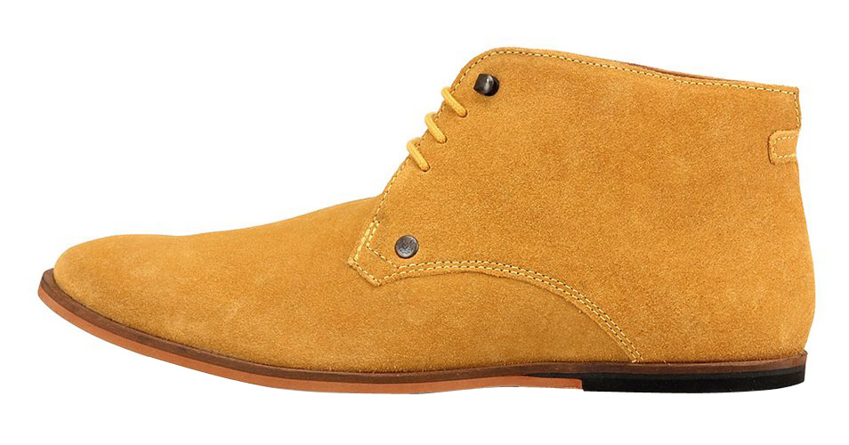 Frank Wright žluté semišové boty, polobotky, velur
