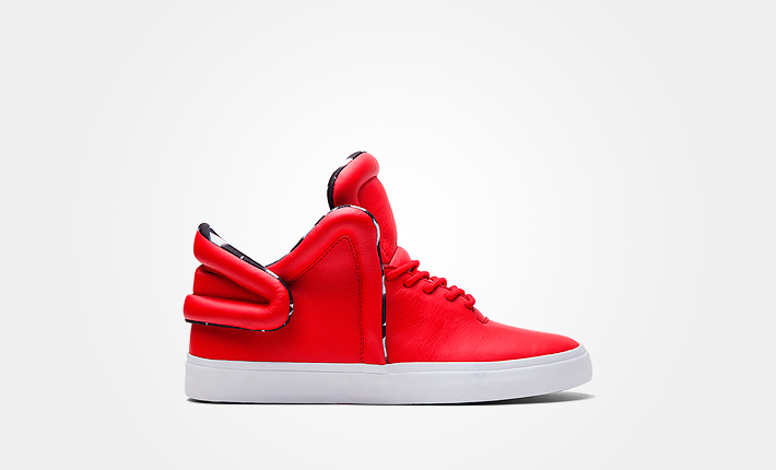 Supra Falcon Athletic Red, červené kotníkové boty, dámské a pánské Sneakers