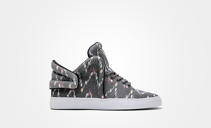 Supra Falcon Multi White, šedé kotníkové boty se vzorem, dámské a pánské Sneakers