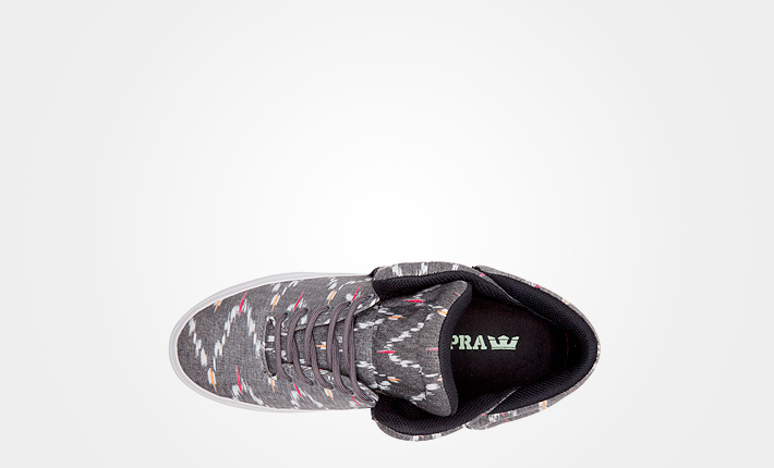Supra Falcon Multi White, šedé kotníkové boty se vzorem, dámské a pánské Sneakers