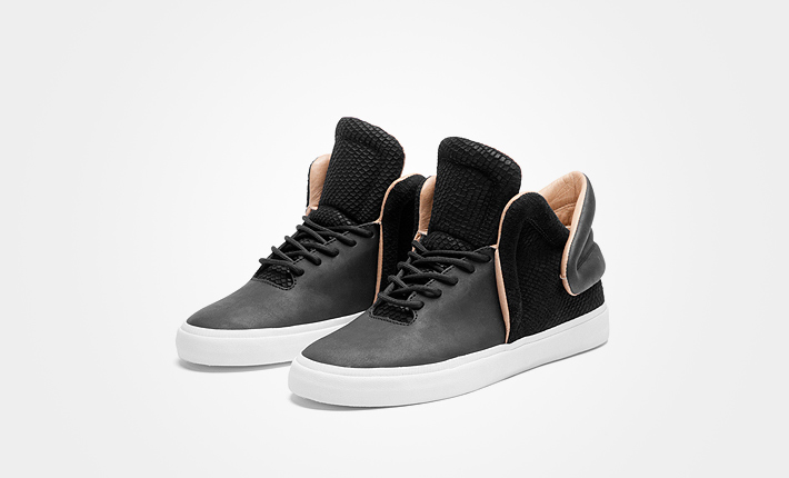 Supra Falcon Black, černé kotníkové boty, dámské a pánské Sneakers