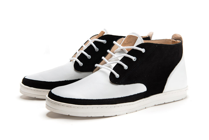 Splendix Shoes kotníkové boty bílo černé, kožené, pánské