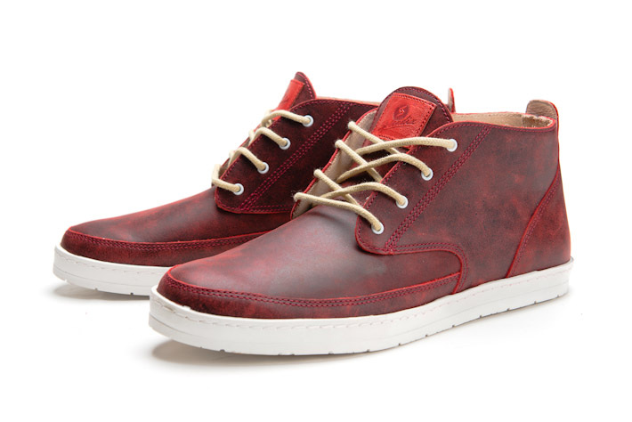 Splendix Shoes kotníkové boty tmavě červené, kožené, pro muže