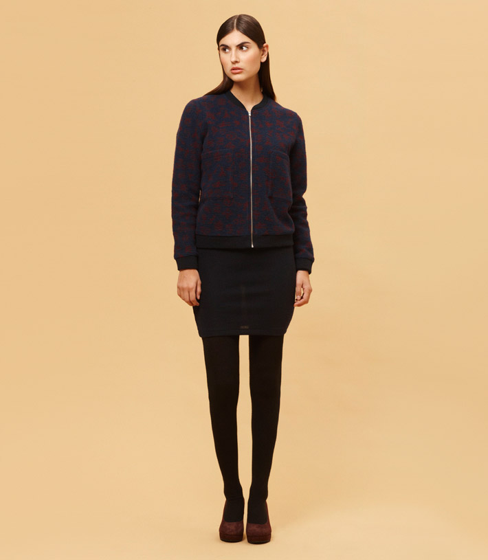 Libertine Libertine dámská krátká mikina na zip, černá sukně