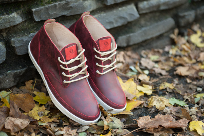 Splendix Shoes pánské kotníkové boty, tmavě červené, kožené