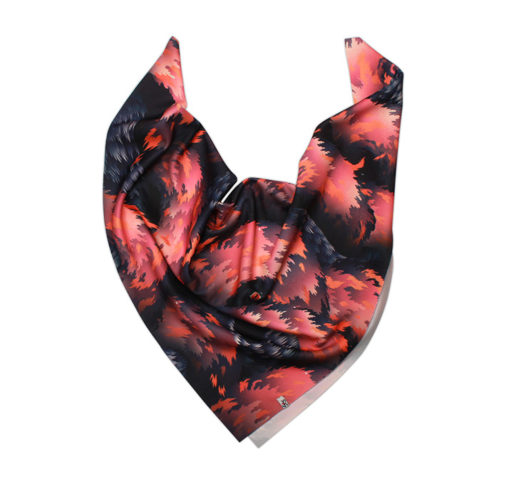 Retart šátek na krk, graphic scarf, Tomsi&Polanski