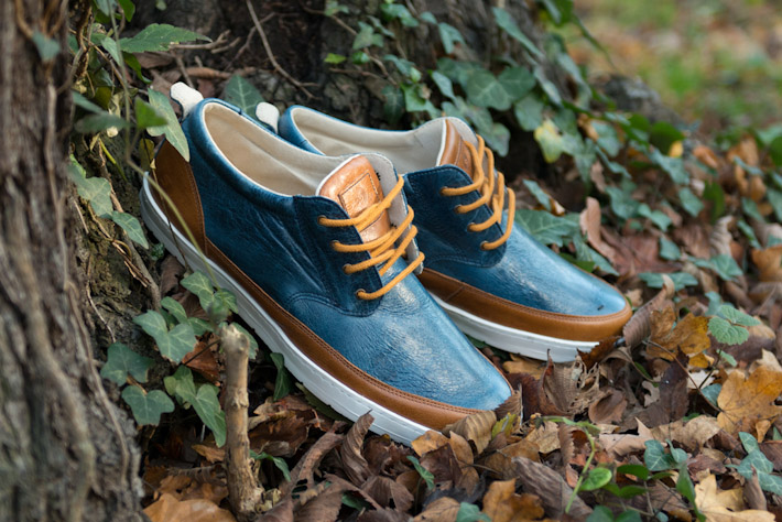 Splendix Shoes pánská obuv, kožené boty, modro hnědé