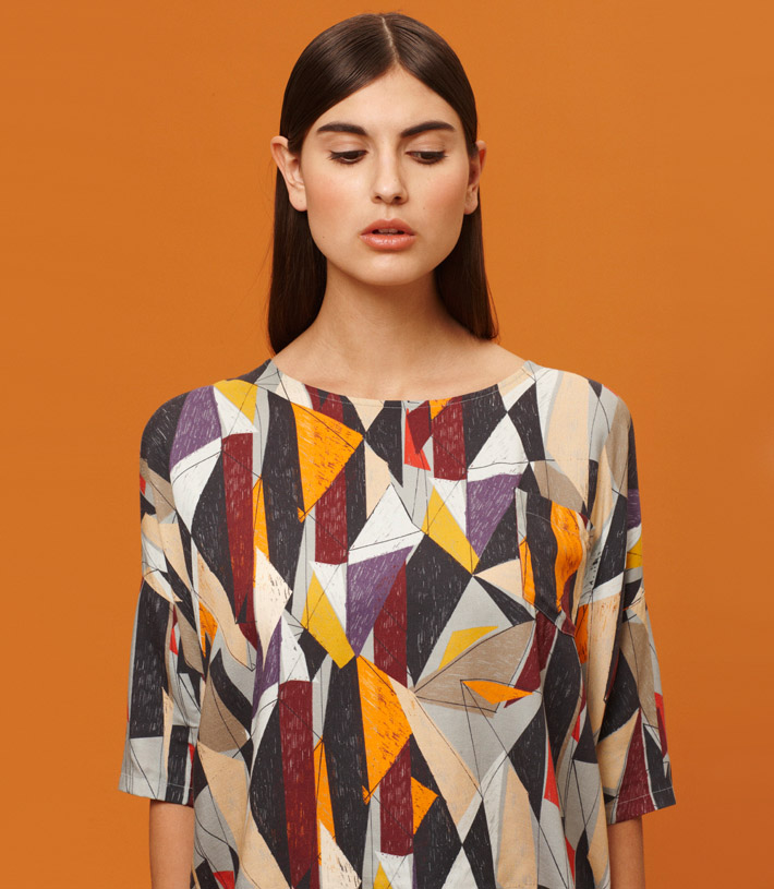 Libertine Libertine barevné šaty, geometrický vzor