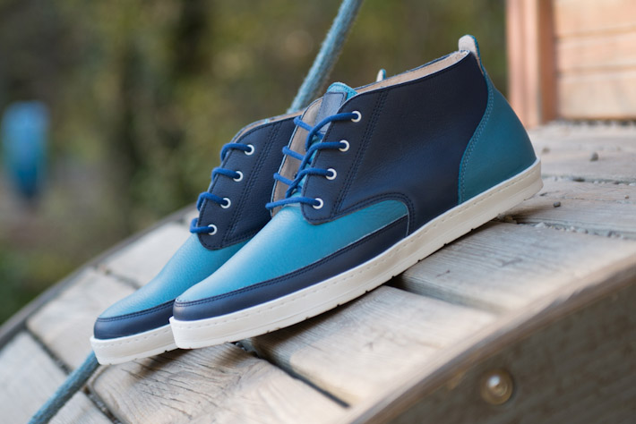 Splendix Shoes modré kotníkové boty z kůže