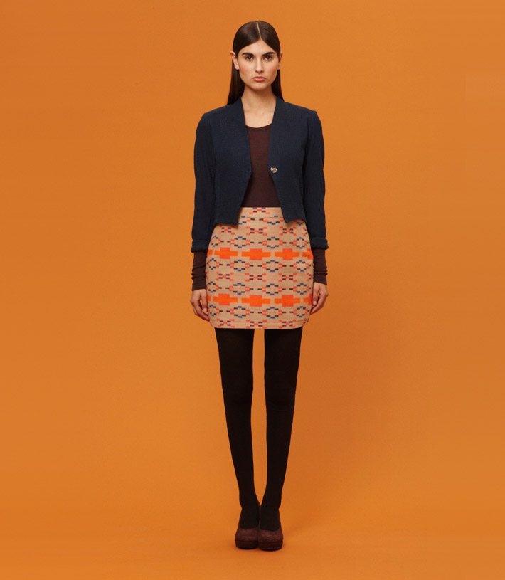 Libertine Libertine dámská sukně, dámský modrý krátký kabátek