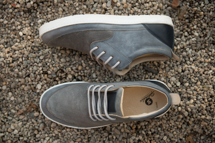 Splendix Shoes kožené šedé boty pro muže, tenisky