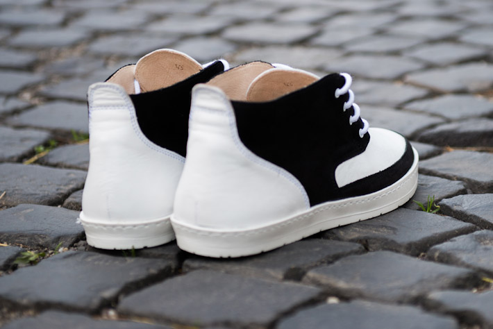 Splendix Shoes pánská obuv, kotníkové boty, bílo-černé, kožené