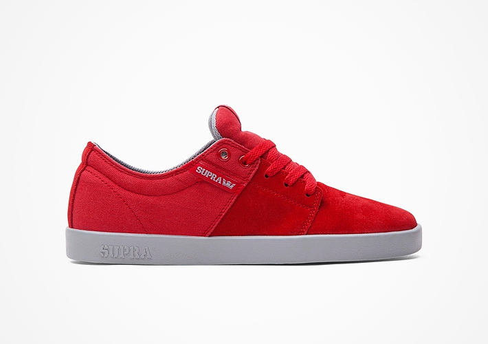 Červené boty Supra Stacks II – semišové, textilní