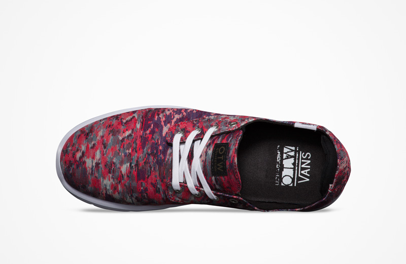 Sneakers Vans Mili Stripe Prelow – červené, fialové, se vzorem, 2014