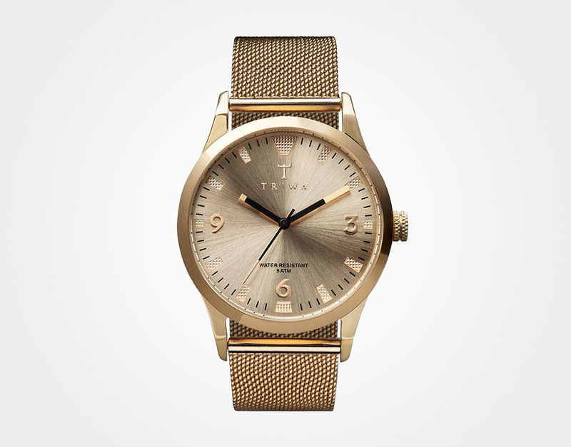 Triwa – luxusní pánské a dámské hodinky – Sort of Black Gold – z pozlacené oceli