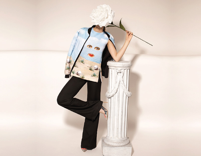 Opening Ceremony – surrealistická bunda, tričko, René Magritte