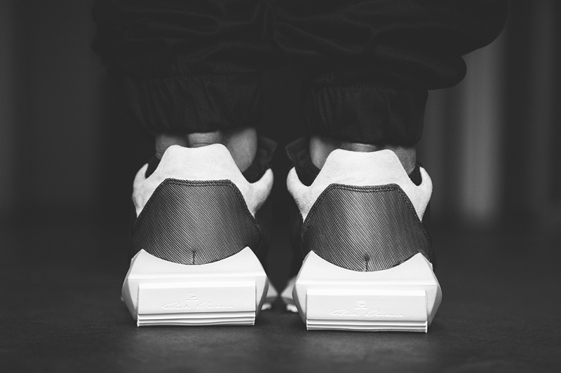 Rick Owens x adidas – Tech Runner – černé luxusní tenisky, sneakers
