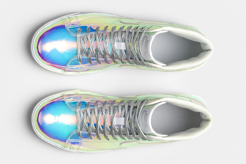 Nike Blazer Mid Iridescent – dámské boty duhové barvy, lesklé | Dámské tenisky Nike | Sneakers