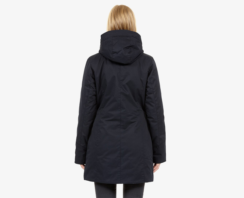 Elvine – dámská zimní bunda s kapucí, zimní parka s kapucí, tmavě modrá, Cornelia | Dámské zimní bundy a parky