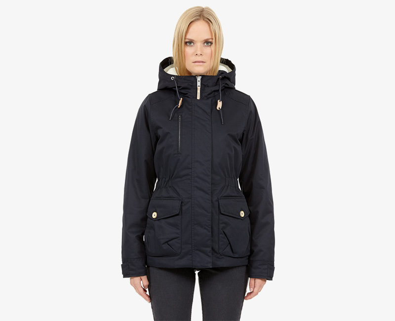 Elvine – dámská zimní bunda s kapucí, tmavě modrá, Hailey | Dámské zimní bundy a parky