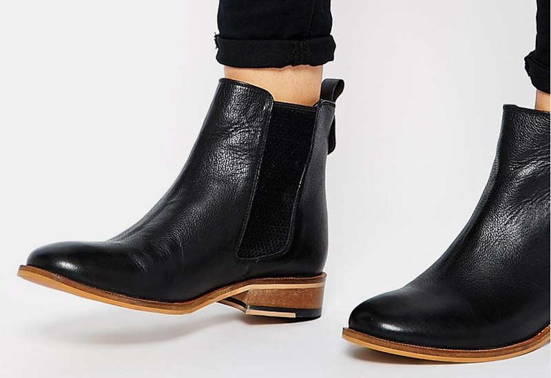 Boty perka – Chelsea Boots – dámské, kožené, – černé | Kotníkové boty – dámské