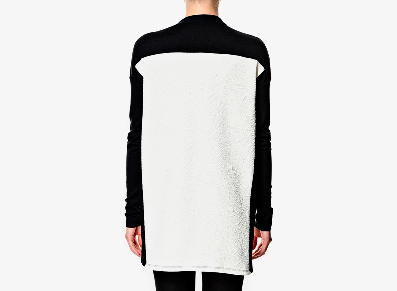 Cardigan Modström Vioca – dámský dlouhý svetr, černobílý, bavlněný | Dámské cardigany, svetry