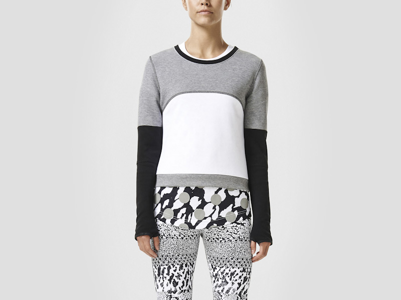 Nike – dámská mikina, bílo-šedá, černé rukávy | Color Block