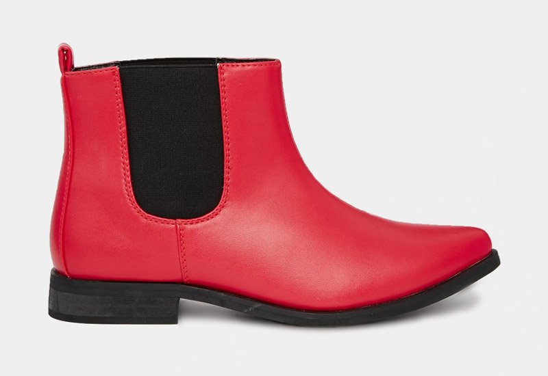 Boty perka – Chelsea Boots – dámské, kožené, – červené | Kotníkové boty – dámské