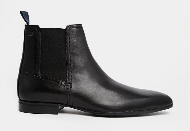 Boty perka – Chelsea Boots – pánské, kožené, – černé | Kotníkové boty – pánské