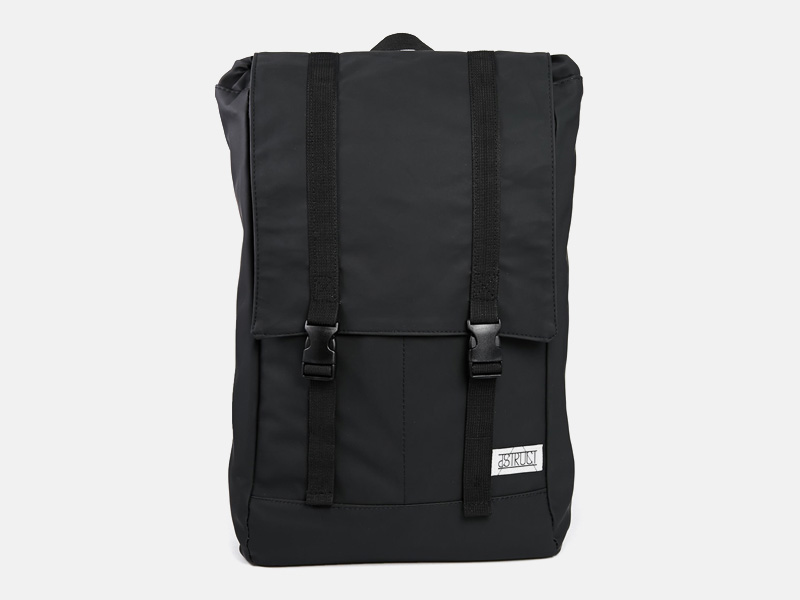 Batoh D-struct z nylonu – černý, vzhled kůže, batoh na záda, ruksak | Stylové batohy