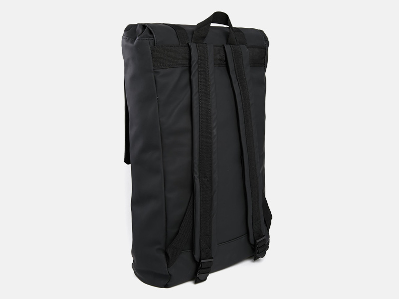 Batoh D-struct z nylonu – černý, vzhled kůže, batoh na záda, ruksak | Stylové batohy