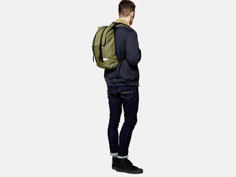 Plátěný batoh D-struct z nylonu – zelený, olivový, batoh na záda, ruksak | Stylové batohy