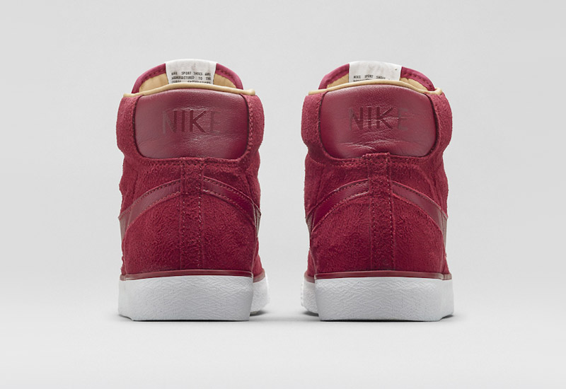 Nike Blazer Mid – kotníkové zimní boty, červené, semišové | Pánské a dámské zimní boty