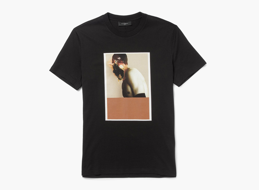 Givenchy – černé luxusní tričko s potiskem