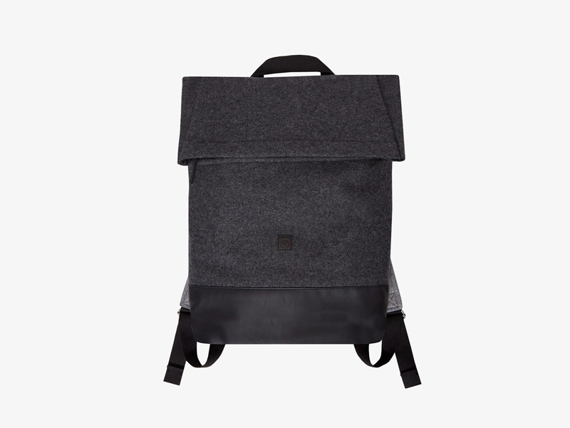 Ucon Kasperk Backpack – stylový vlněný batoh na záda, plstěná vlna, ruksak, černý