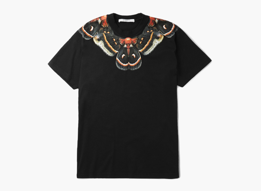 Givenchy – černé luxusní tričko s motýly