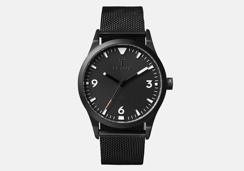 Hodinky Triwa – Sort of Black Glow – černé, ocelové pouzdro i náramek, chronografy | Pánské a dámské luxusní hodinky