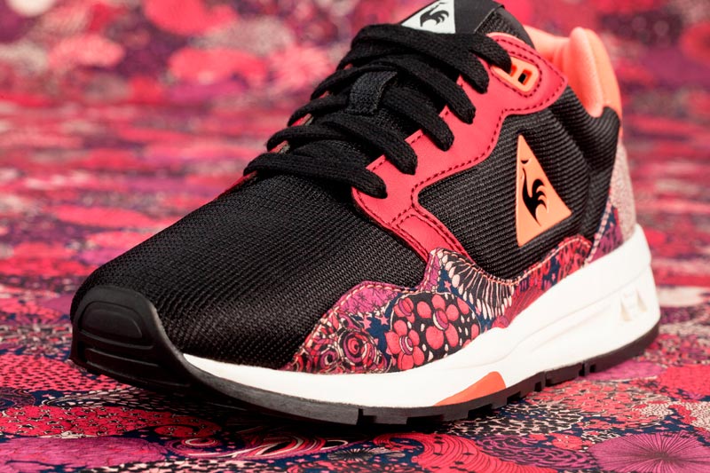 Le Coq Sportif x Liberty – běžecké boty (tenisky) se vzory, černo-červeno-růžové