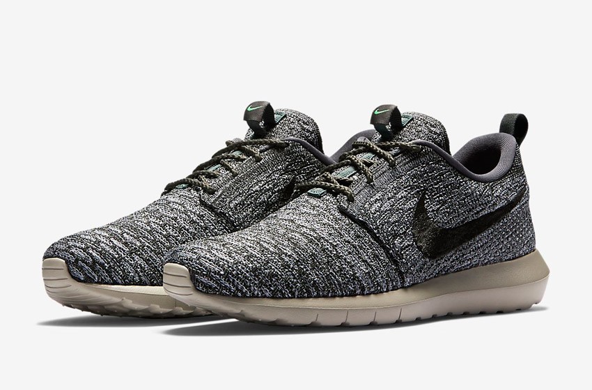 Nike Roshe Run Flyknit – běžecké boty, tenisky, pánské – tmavě šedé