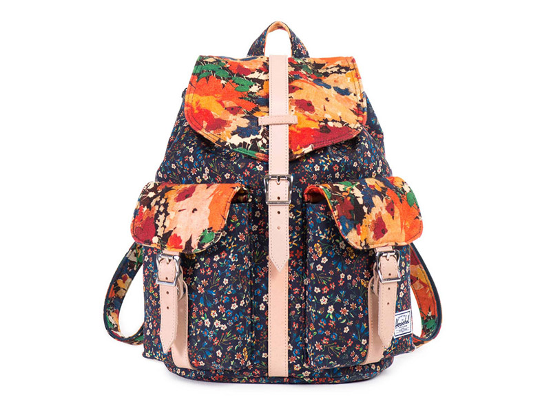plátěný (bavlněný) dámský batoh Herschel Supply x Liberty — s květinovými vzory, plátěný (bavlněný) — Dawson