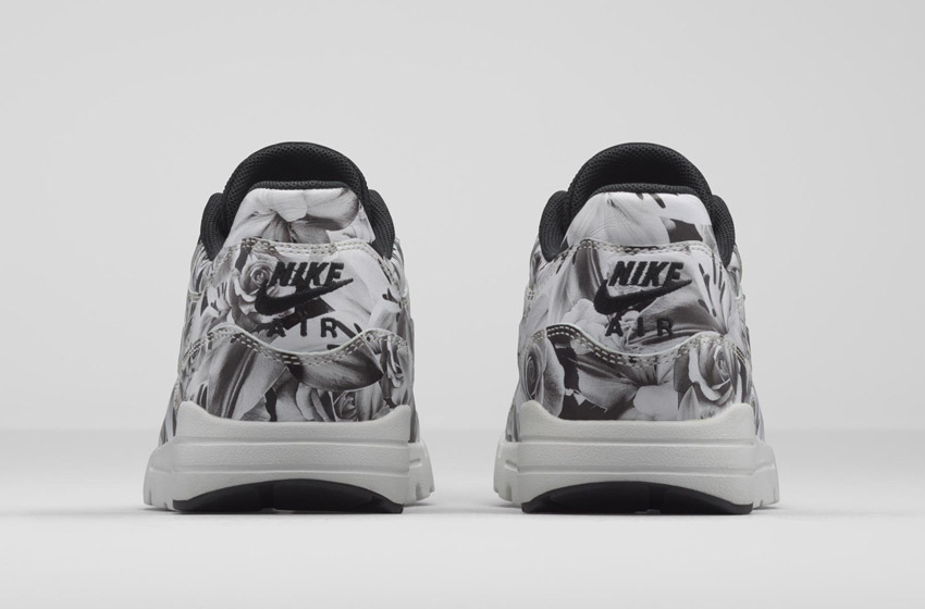 Nike Air Max 1 Ultra City – New York – dámské boty, barevné tenisky s květinovými vzory – šedé – sneakers