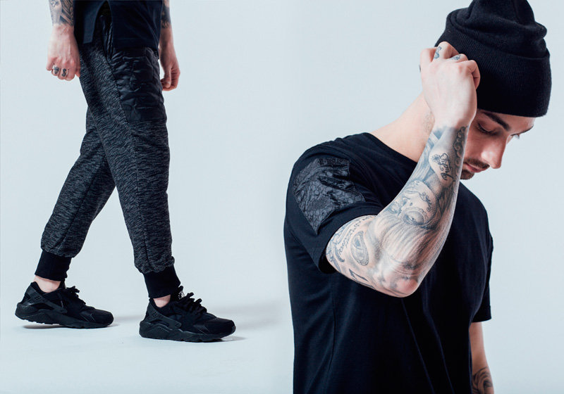 Unyforme — šedé tepláky s náplety, kalhoty joggers – pánské — pánské trendy oblečení – jaro 2015