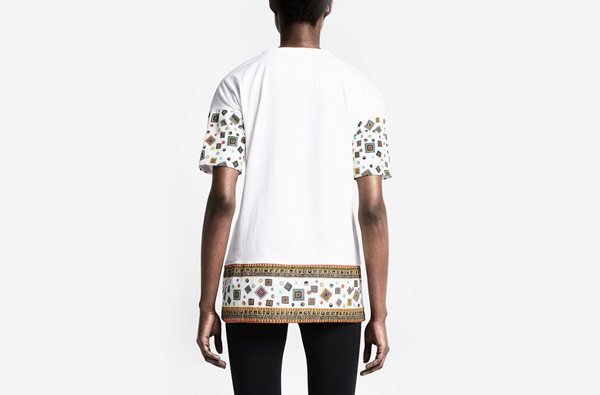Nike Women's T-shirt Liberty Merlin — dámské bílé tričko se vzorem