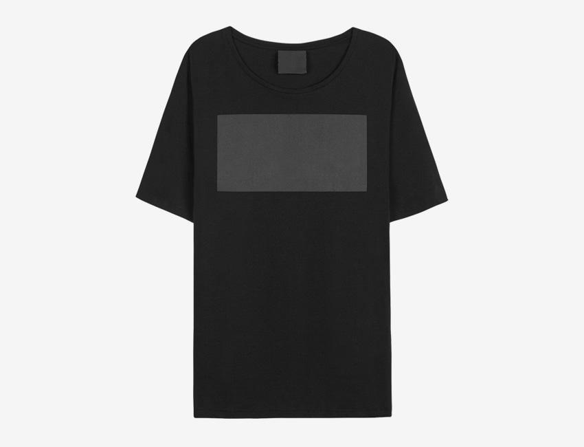 Trinitas – Volume IX – pánské černé dlouhé tričko s potiskem, minimal, minimalismus