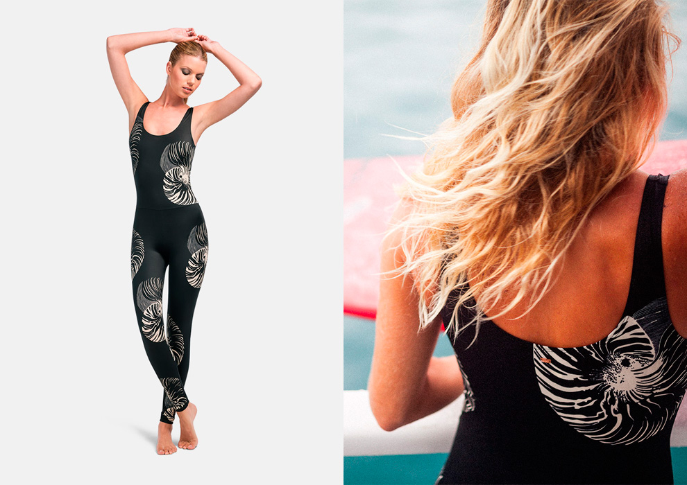 Roxy – dámské jednodílné plavky s nohavicemi, černé, surfařské, swimwear