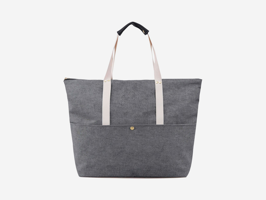 Plátěná bavlněná taška Zoot & Mumray – šedá, městská taška do ruky se zipem